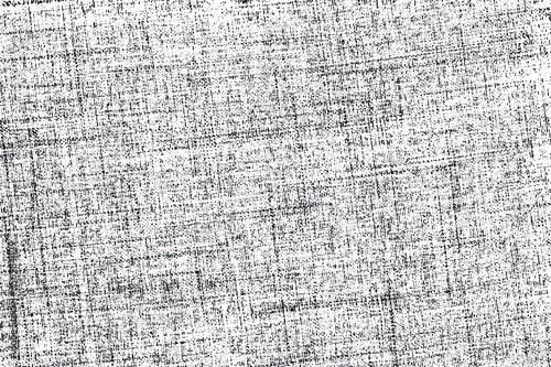 Grunge fabric texture. Monochrome background of a rough cloth with dots, spots, noise and grain. Overlay template. Vector illustration