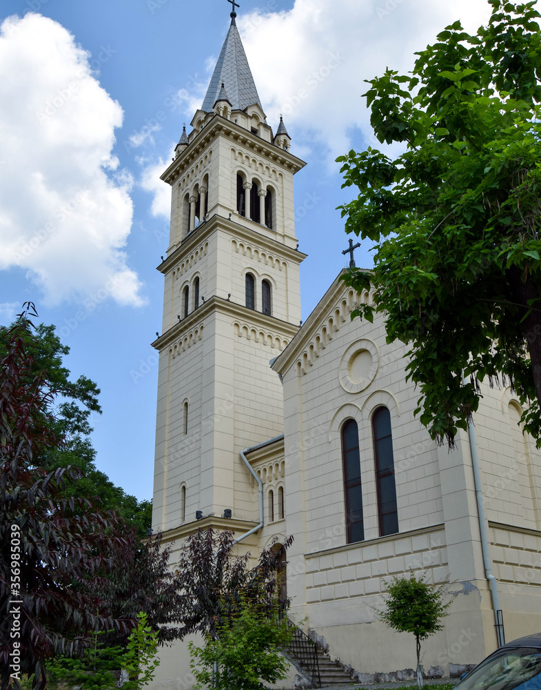 Fototapeta premium The Roman Catholic Cathedral of St. Joseph (Iosif), Sighisoara, Mures County, Romania.