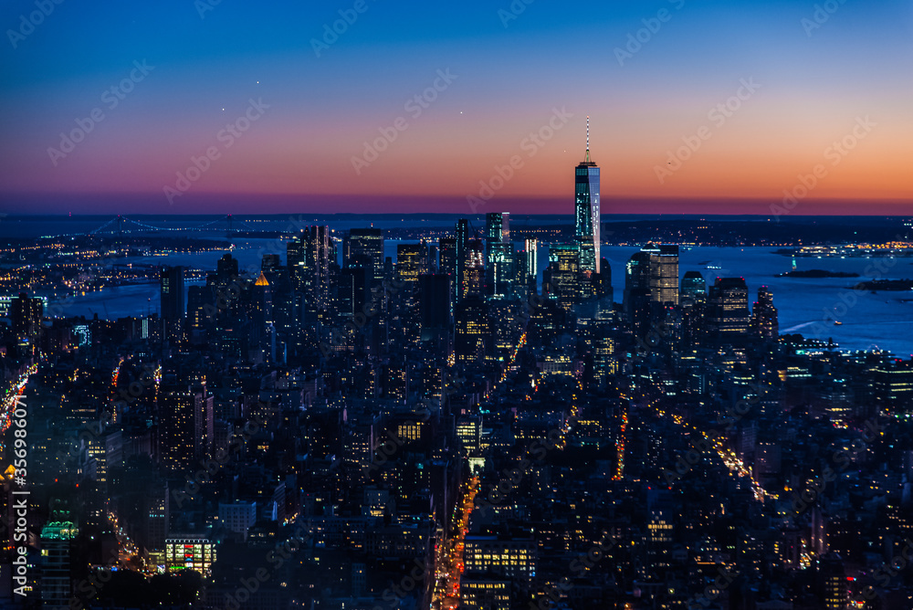 ニューヨーク　マンハッタンの夜景