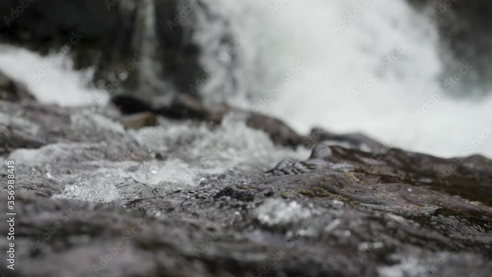 A slow motion tilting shot that reveals Lucia falls in Vancouver, Washington. A slow motion tilting shot that reveals Lucia falls in Vancouver, Washington.