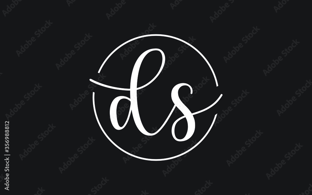 ds or sd Cursive Letter Initial Logo Design, Vector Template ds or sd Cursive Letter Initial Logo Design, Vector Template