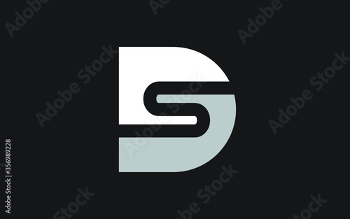 DS or SD Letter Initial Logo Design, Vector Template © usman