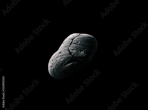 asteroid with many craters in space  © Nazarii