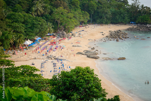 Fototapeta Naklejka Na Ścianę i Meble -  Landscape of Phuket View Point at Leam Sing Beach
