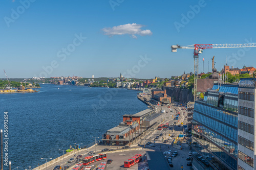 Construction works near Slussen. Sodermalm district. Stockholm. Sweden. Scandinavia. photo