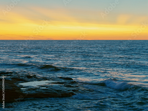 Colorful sunset at Cavendish beach on Prince Edward Island