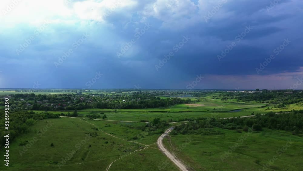 Aerial View Thunderclouds Near Field Aerial View Thunderclouds Near Field