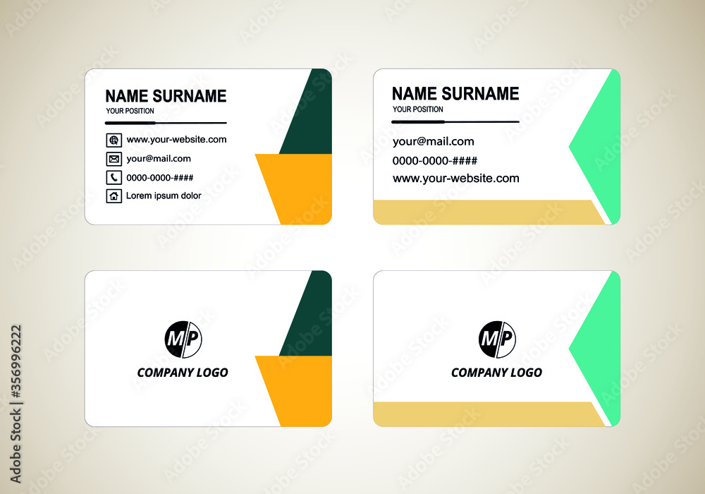Simple vector business card design Simple vector business card design