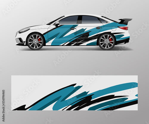 Racing car wrap design. wrap design for custom sport car.