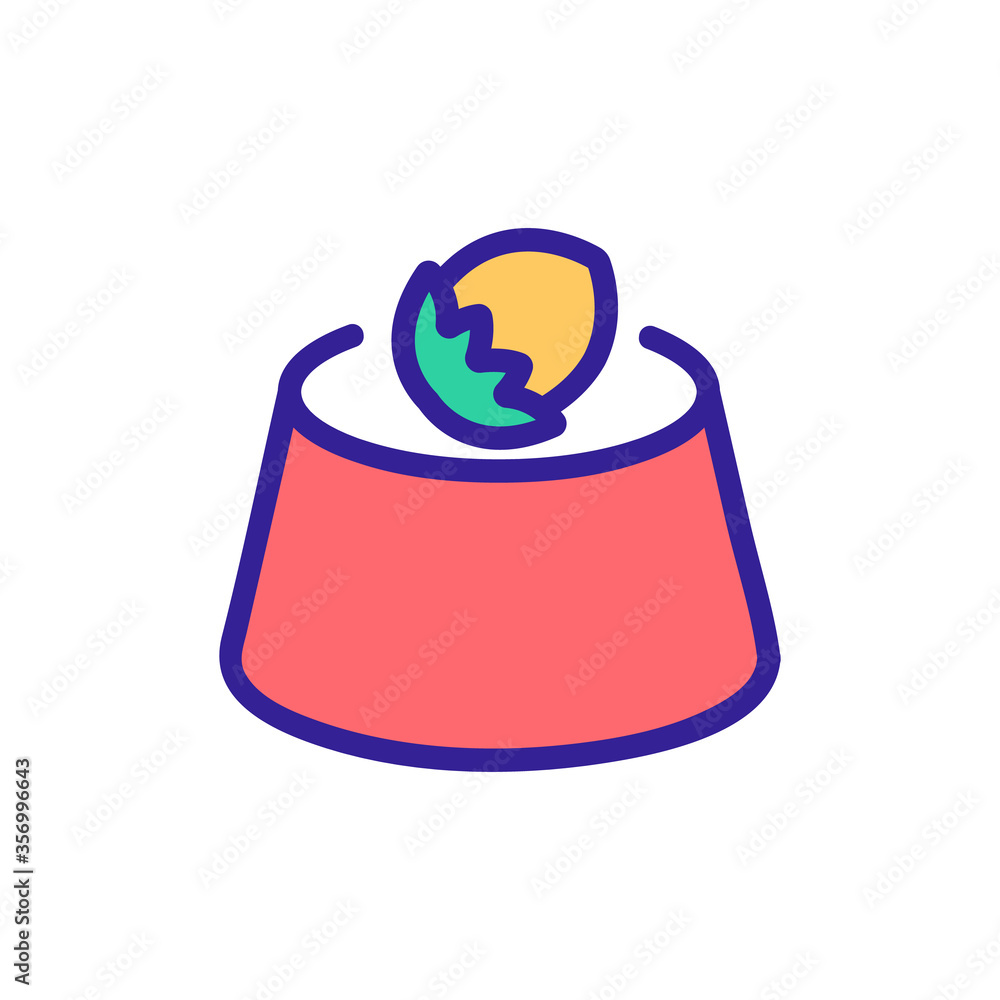 Fototapeta premium chocolate hazelnut on top icon vector. chocolate hazelnut on top sign. isolated color symbol illustration