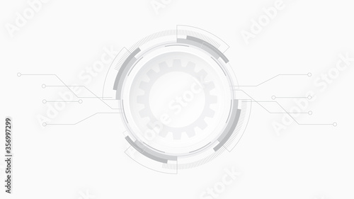 Grey white Abstract technology background,Hi tech digital connect, communication, high technology concept, science, technology background