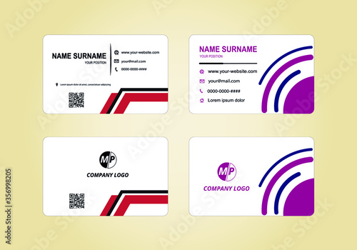 Fototapeta Naklejka Na Ścianę i Meble -  Simple vector business card design