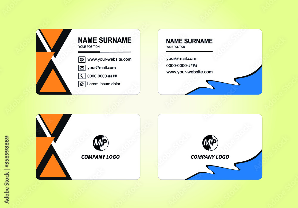 Obraz premium Simple vector business card design