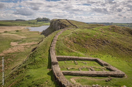 Canvas Print Mile Castle 39 (Castle Nick), Roman Hadrian's Wall, Northumberland, England