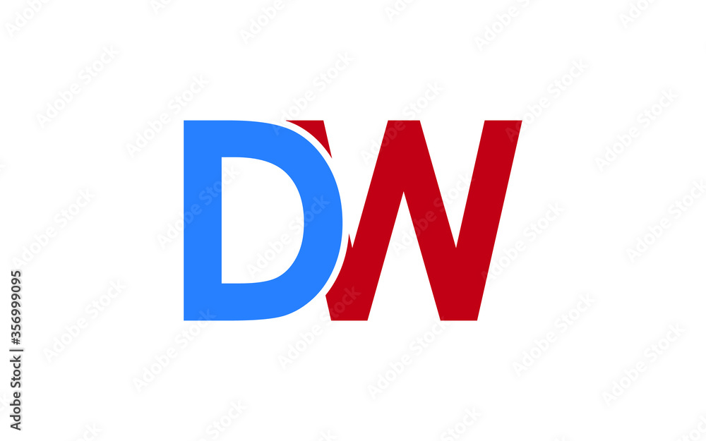DW or WD Letter Initial Logo Design, Vector Template DW or WD Letter Initial Logo Design, Vector Template