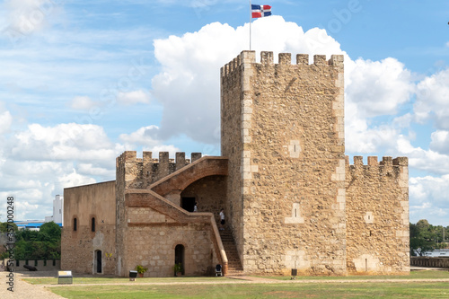 Dominican Republic, November 27, 2019: Facade of the Ozama Fortress, Santo Domingo photo