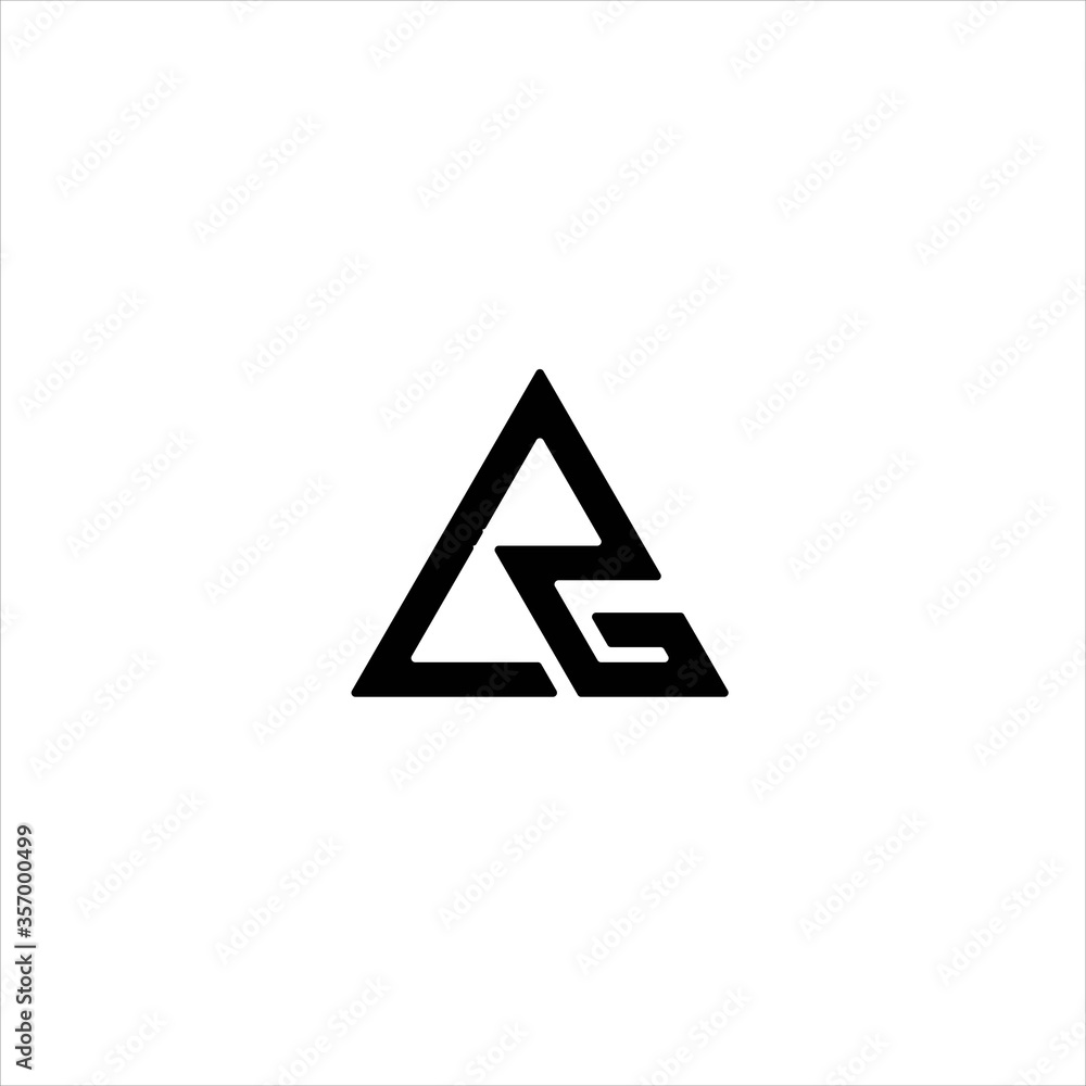 Letter L and R Initial Logo triangle letter g Letter L and R Initial Logo triangle letter g