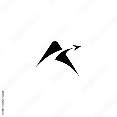   Letter a rocket logo design , rocket launch logo vector image  , triangle rocket logo design template vector image  , triangle rocket icon logo design