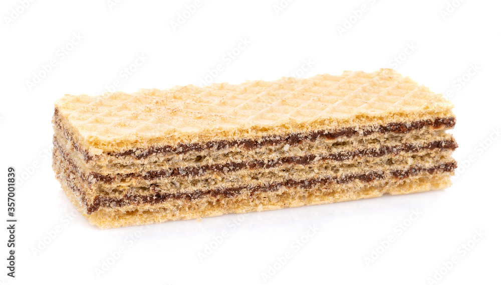 wafers with chocolate isolated on white background wafers with chocolate isolated on white background