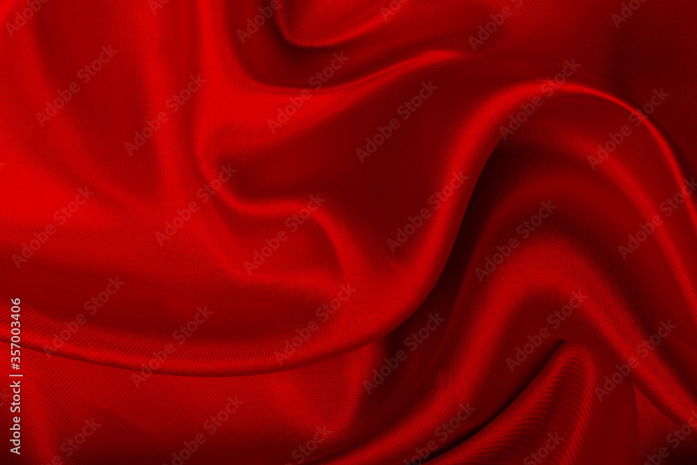 Red satin fabric texture background Red satin fabric texture background