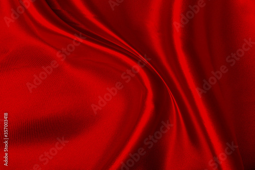 Red satin fabric texture background