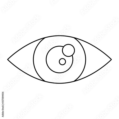 eye icon design, View look vision optical human see medicine watch outline and sight theme Vector illustration