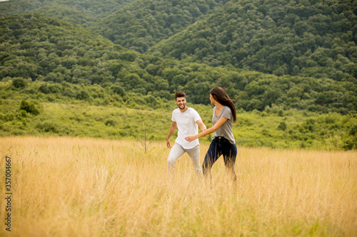 Happy young couple in love ...