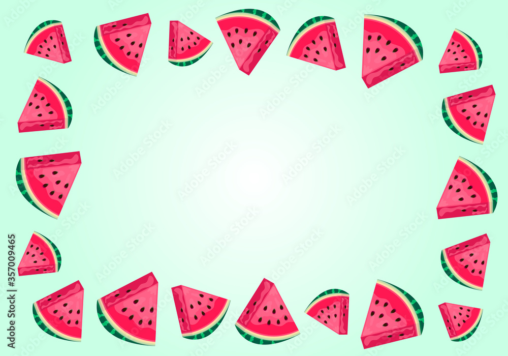 Frame of watermelon slices Frame of watermelon slices