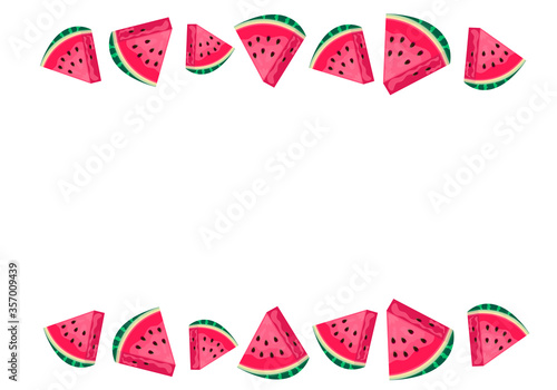 Frame of watermelon slices