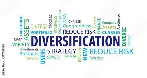 Diversification Word Cloud on a White Background