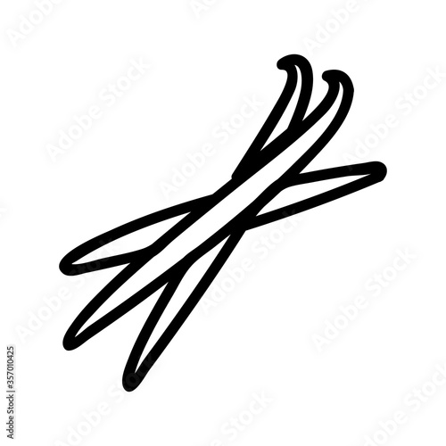 vanilla sticks icon vector. vanilla sticks sign. isolated contour symbol illustration
