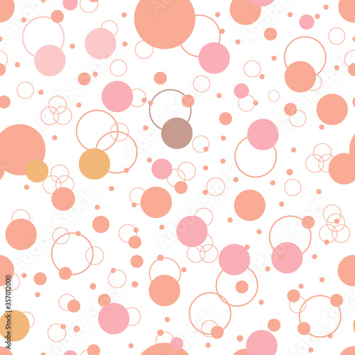Seamless dots, seamless circles, Geo, geometric pattern with abstract circle in pink. Seamless background with monochrome, monotone pattern. Oriental simple background in vector.