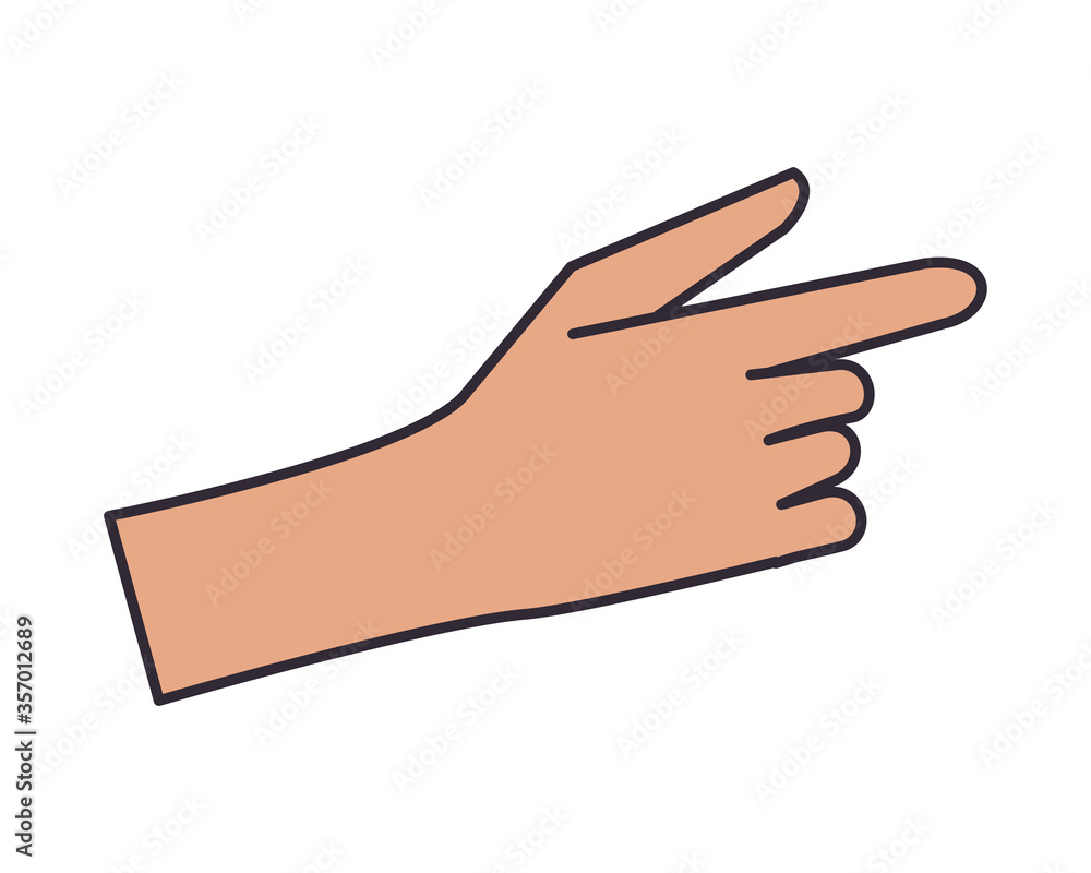 hand human indexing isolated icon