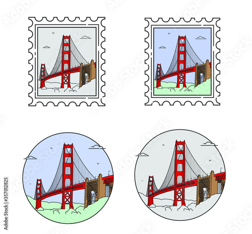 GOLDEN GATE BRIDGE ICONS IN SAN FRANCISCO