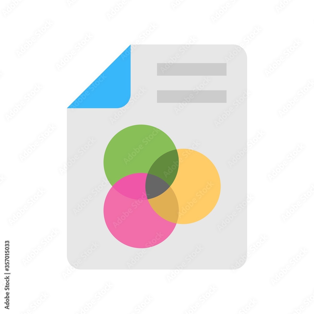 Design of a graphic file format. Flat icon for graphic design concept.