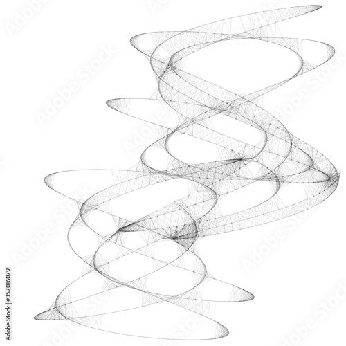 Abstract curve line art sketch illustration © Araki Illustrations