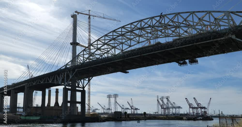 The Gerald Desmond Bridge construction in Long Beach California
The Gerald Desmond Bridge construction in Long Beach California