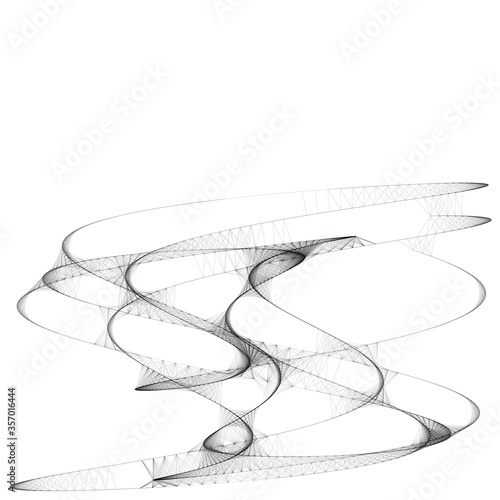 Abstract curve line art sketch illustration