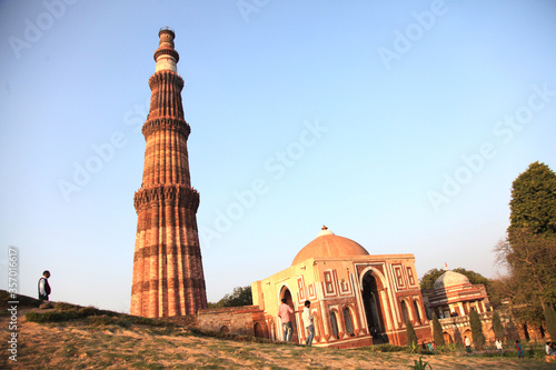 Photography Qutub minar, Delhi Monument Fort Landscape, Historical, New Delhi, India