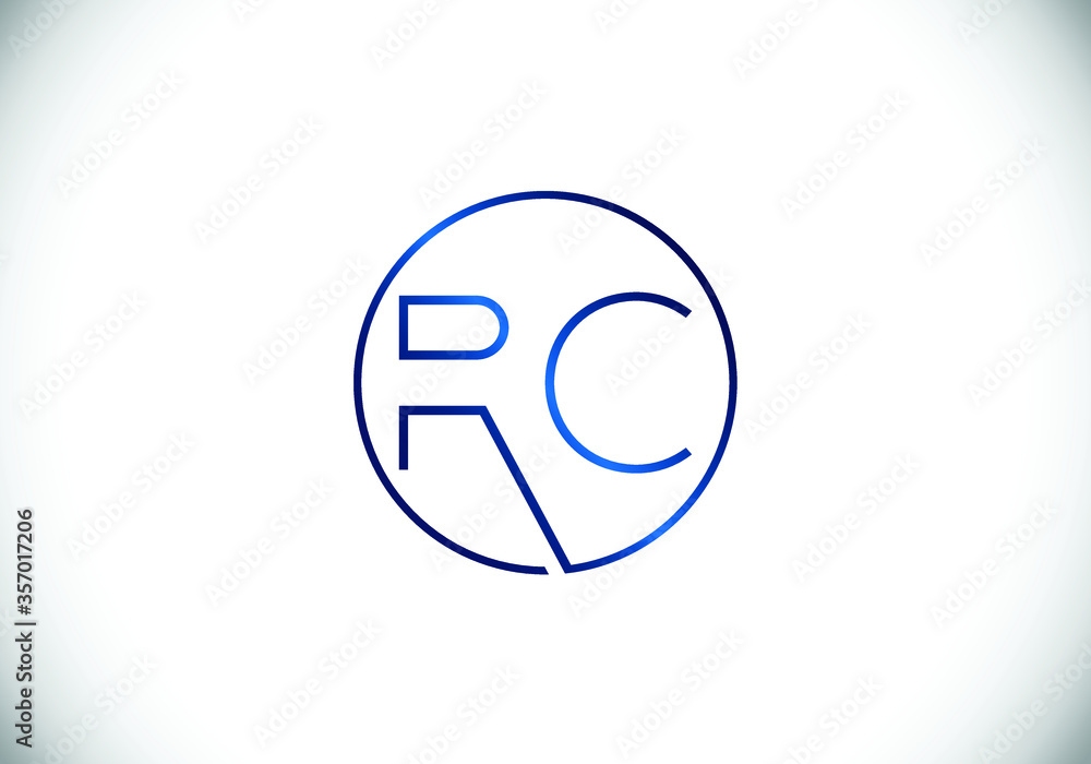 Initial Monogram Letter R C Logo Design Vector Template. R C Letter Logo Design Initial Monogram Letter R C Logo Design Vector Template. R C Letter Logo Design