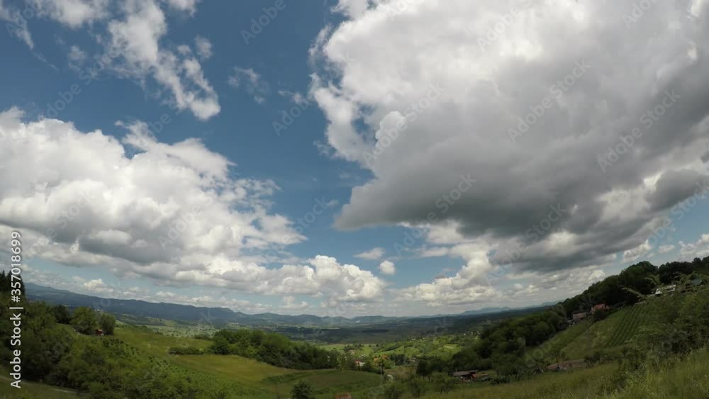 Time lapse clouds, morning, Croatia, wide angle Time lapse clouds, morning, Croatia, wide angle
