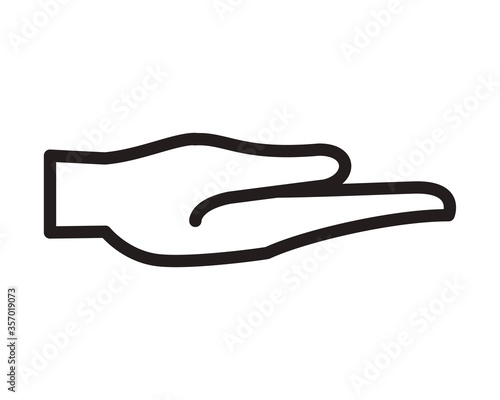 hand human receiving isolated icon