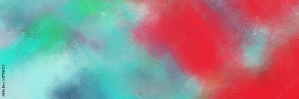 abstract colorful diagonal background with lines and dark sea green, medium aqua marine and crimson colors. art can be used as background or texture