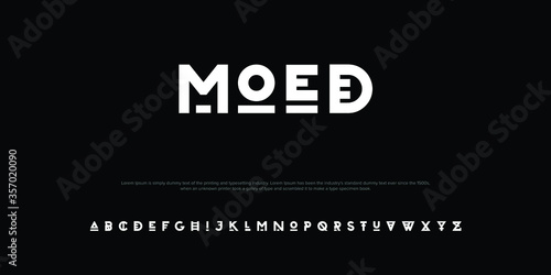 Retro simple font. Alphabetical design typeface.