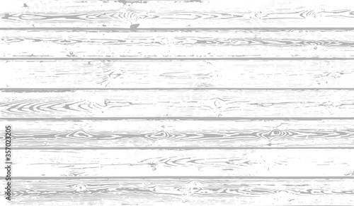 White wood texture background. Weathered wooden planks. Vector
