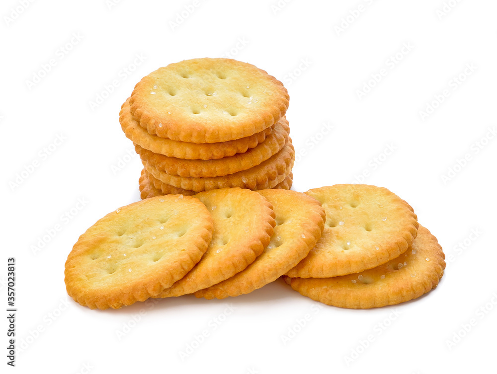 Cracker isolated on white background. Cracker isolated on white background.