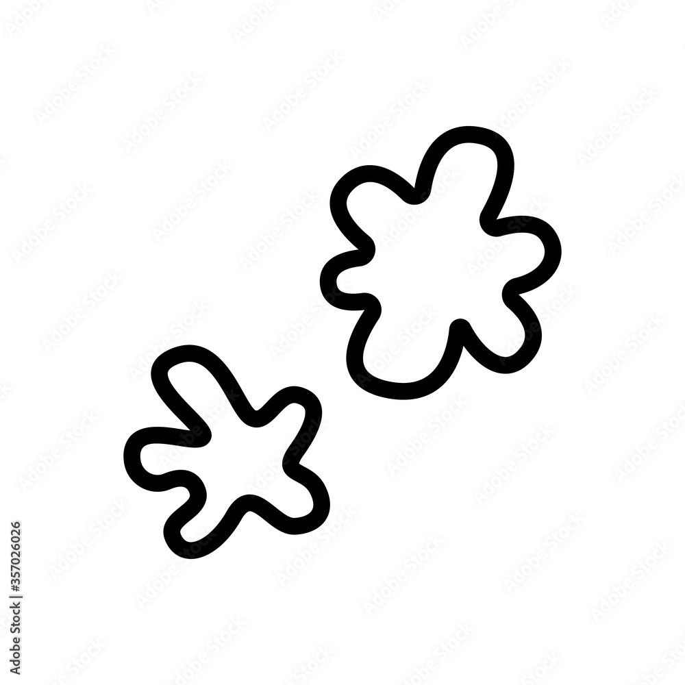 paint blots icon vector. paint blots sign. isolated contour symbol illustration