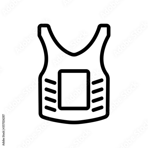 paintball body armor icon vector. paintball body armor sign. isolated contour symbol illustration