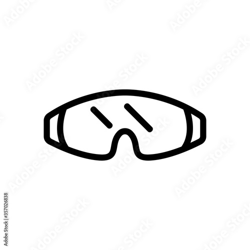 paintball glasses icon vector. paintball glasses sign. isolated contour symbol illustration