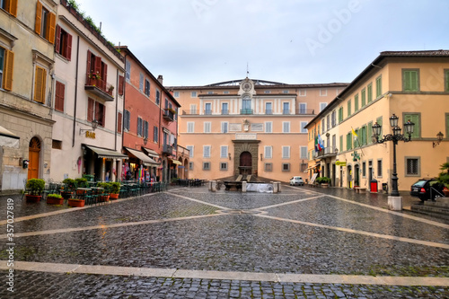 Castel Gandolfo, Lazio, Italy - View of the main street of the town.